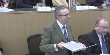 Cllr David Harvey at Full Council on 8 March